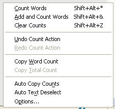 using word count plus shortcuts for faster work