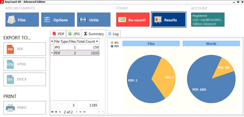 How to count words in PDF files