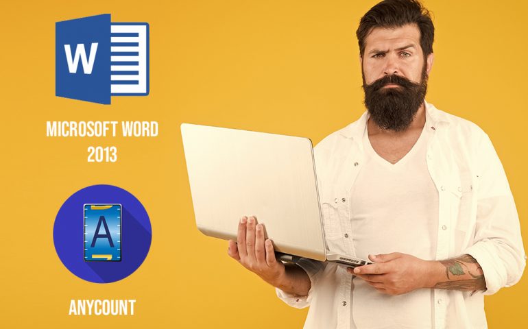 Word-count in Microsoft Word 2013 and AnyCount