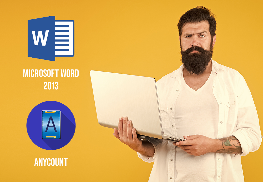 Word-count in Microsoft Word 2013 and AnyCount