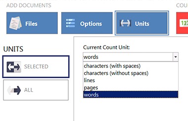 AnyCount word-count tool allows to customize your count units