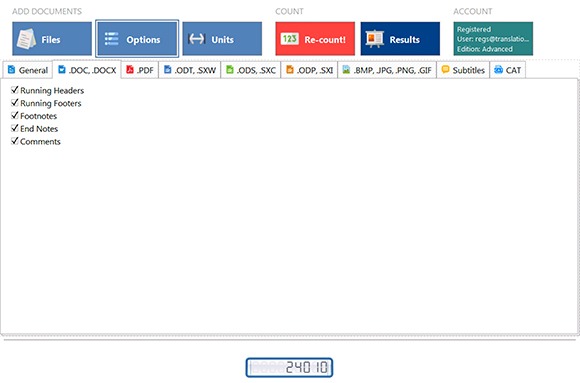 Make changes to your word-count tool settings at any time