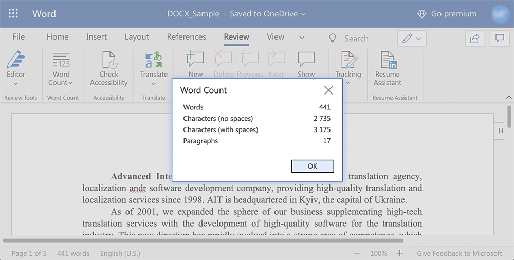 assignment word count rules