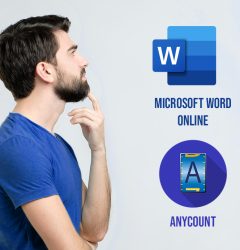 Word count, character count, and line count in Word Online