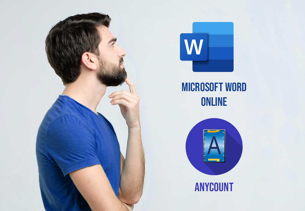 Word count, character count, and line count in Word Online
