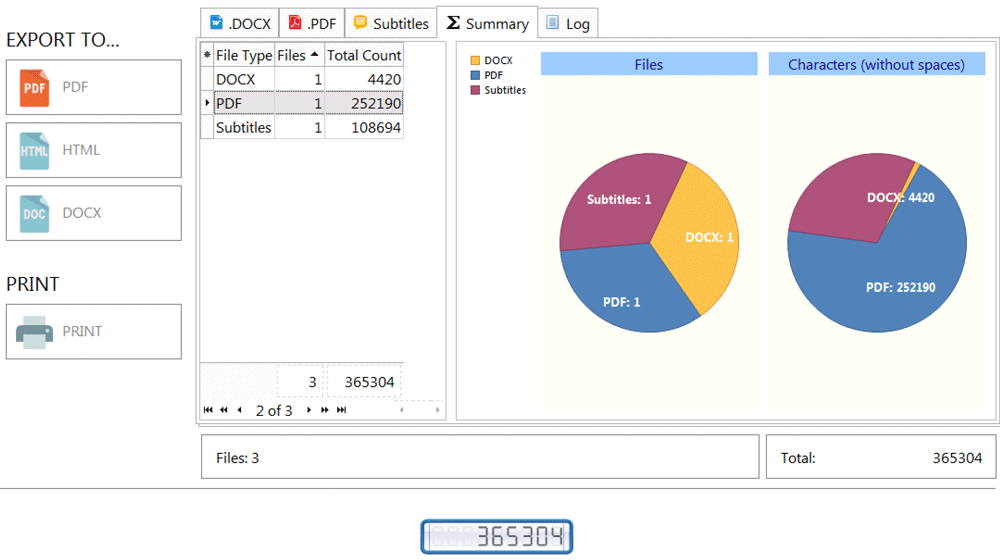 Count all your pages, characters and words in PDF with AnyCount