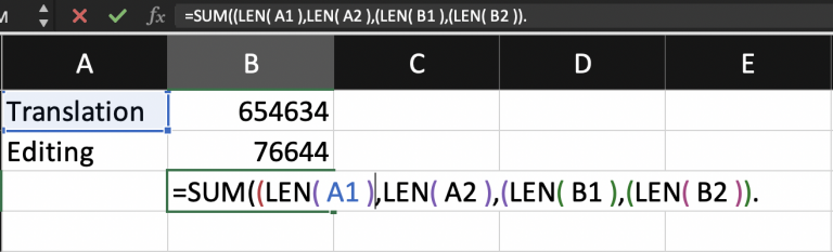 Cell characters total