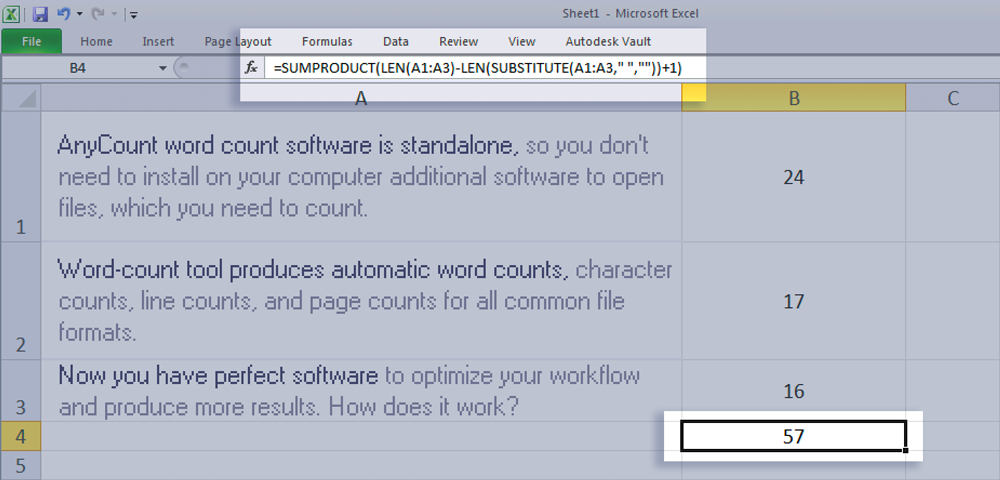 how to count a range of text in excel