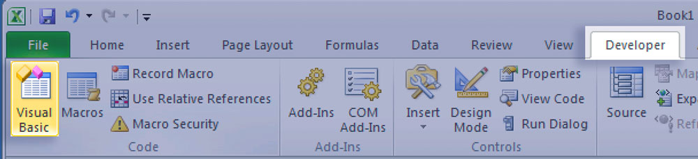 Run visual basic in Excel