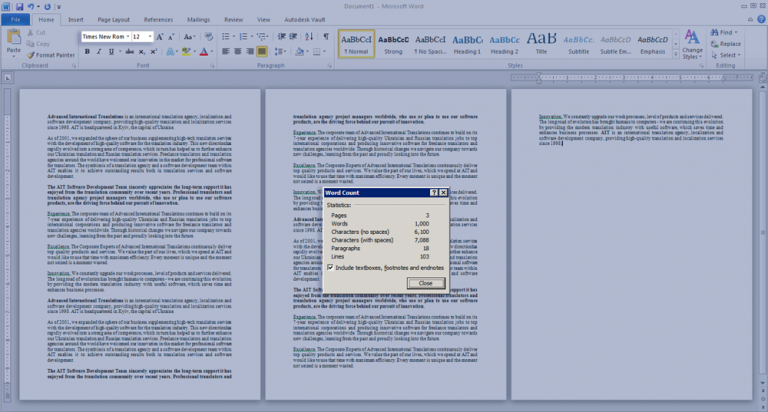 how many words per page in apa format