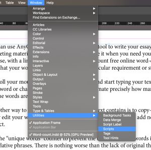 Unexpected ways to perform character and word count in InDesign.